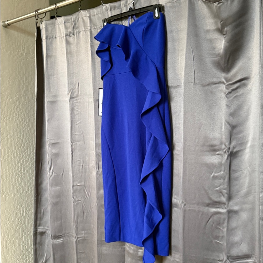 Adrianna Papell Royal Blue Strapless Dress NWT - Picture 5 of 7